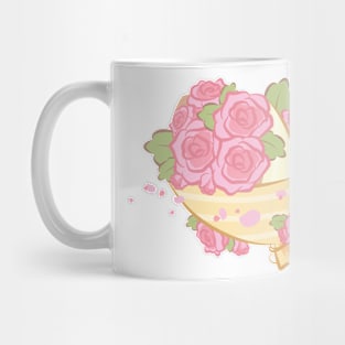 Pink Rose Floral Valentine Bouquet Mug